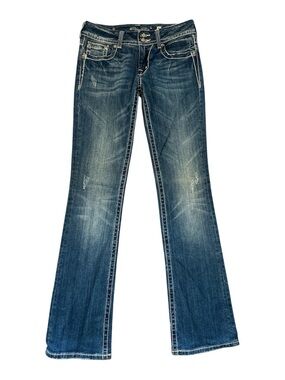 Miss Me Bootcut Jeans Women’s Size 30 Angel Wing Pocket Embellished Denim